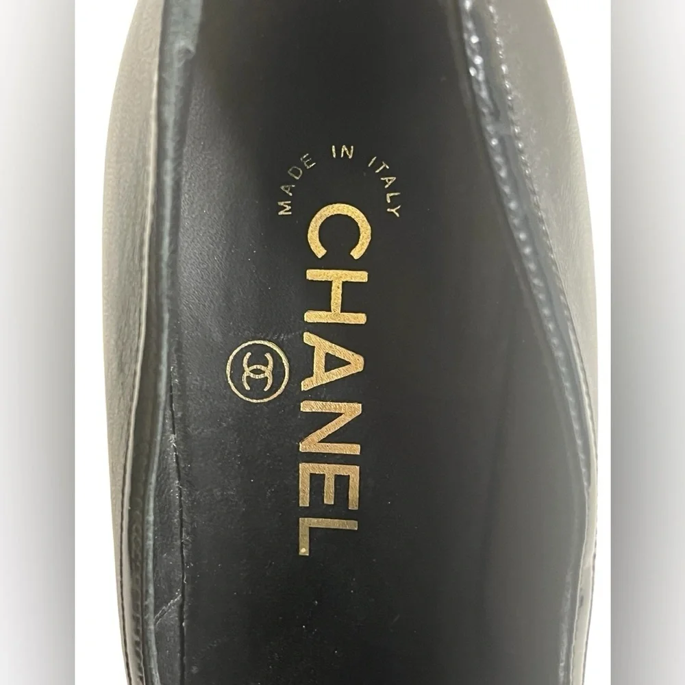 Chanel women black heels size 8.5